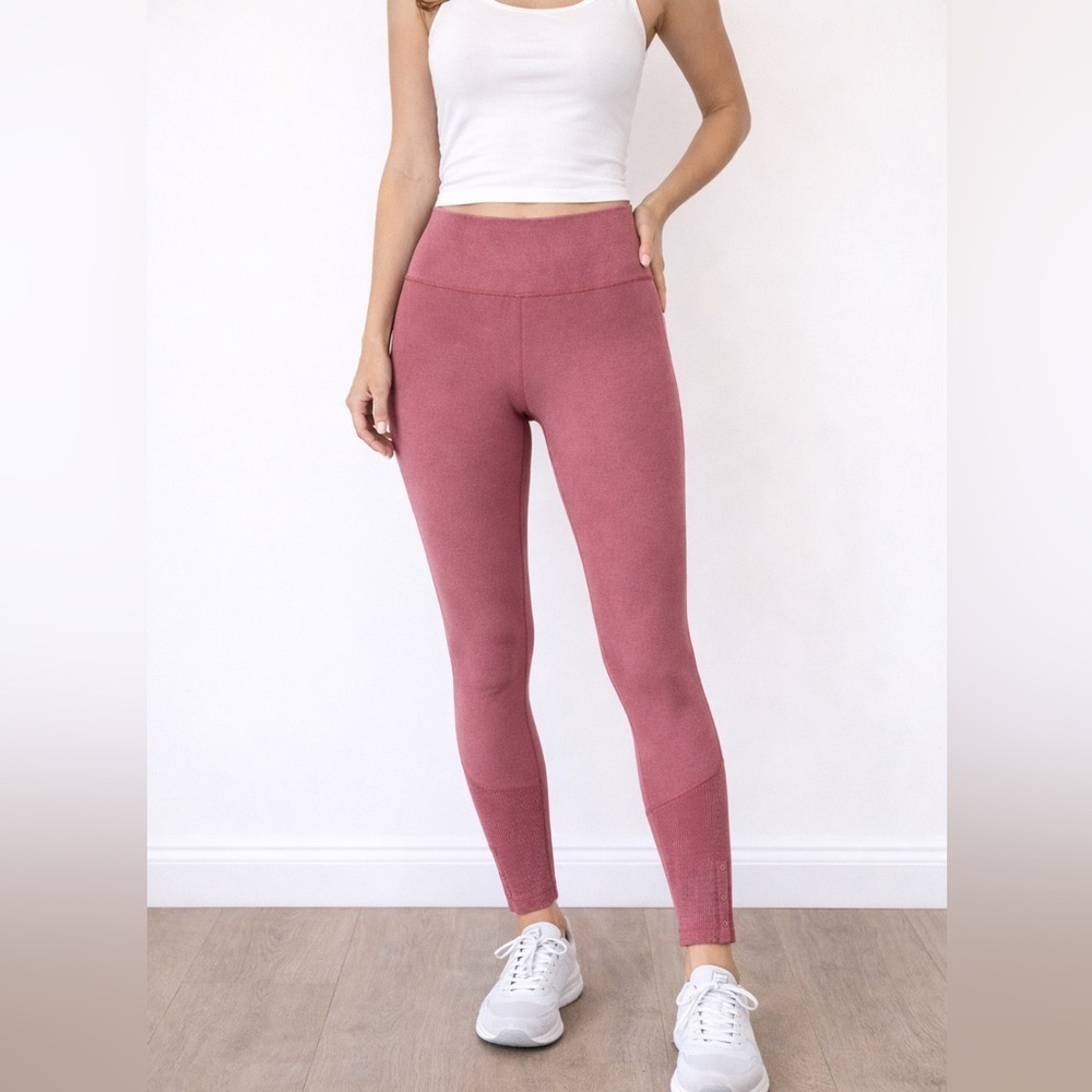 Aerie OFFLINE Ribbed Active Leggings High Waist Mauve M